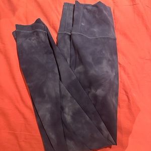 lululemon blue tie dye leggings